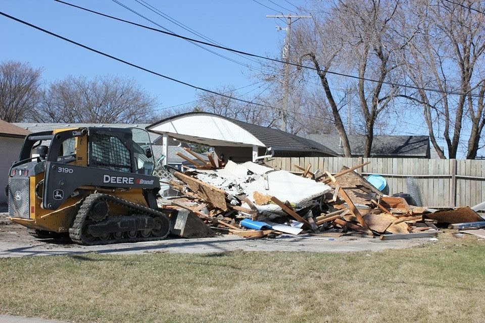 Grading and concrete removal